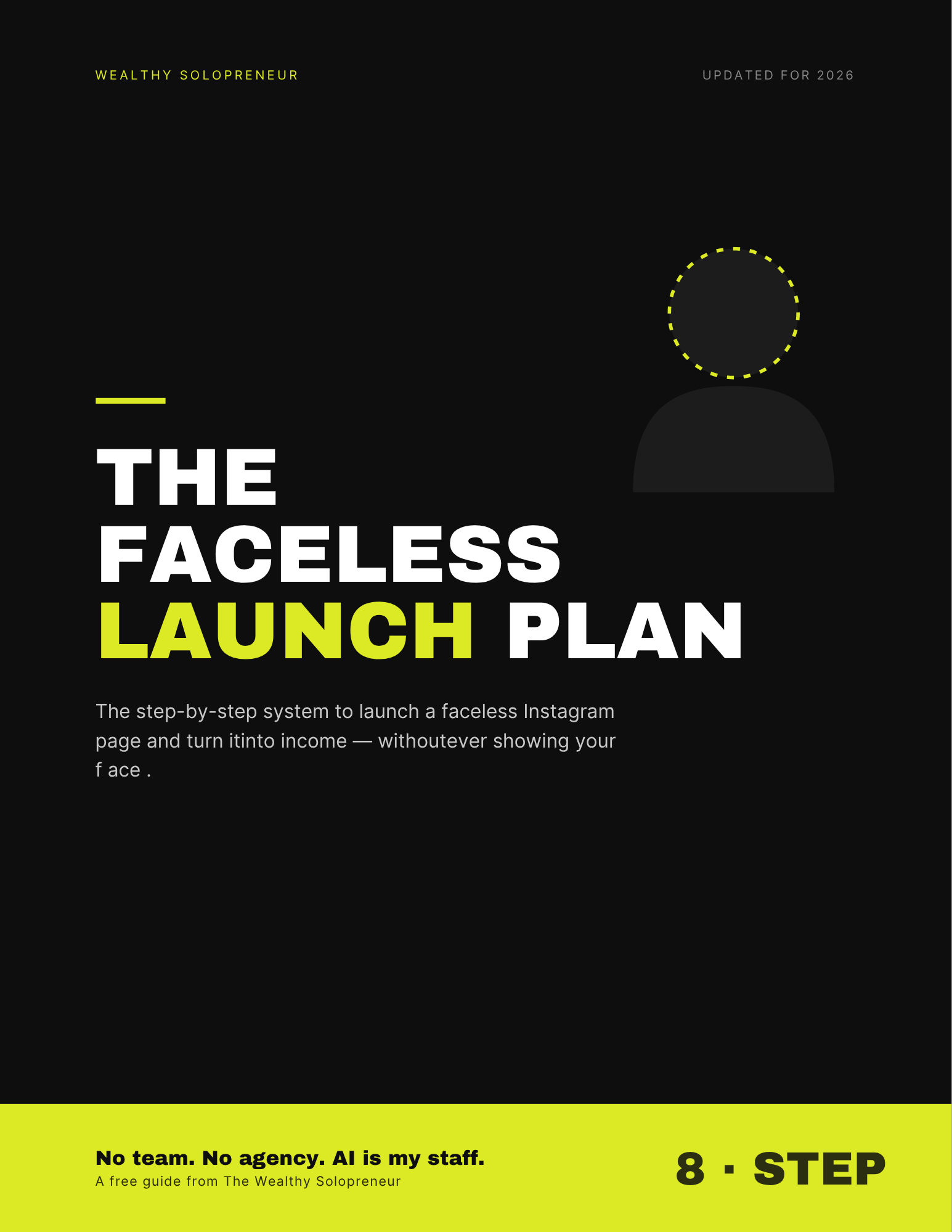 The Faceless Launch Plan guide cover