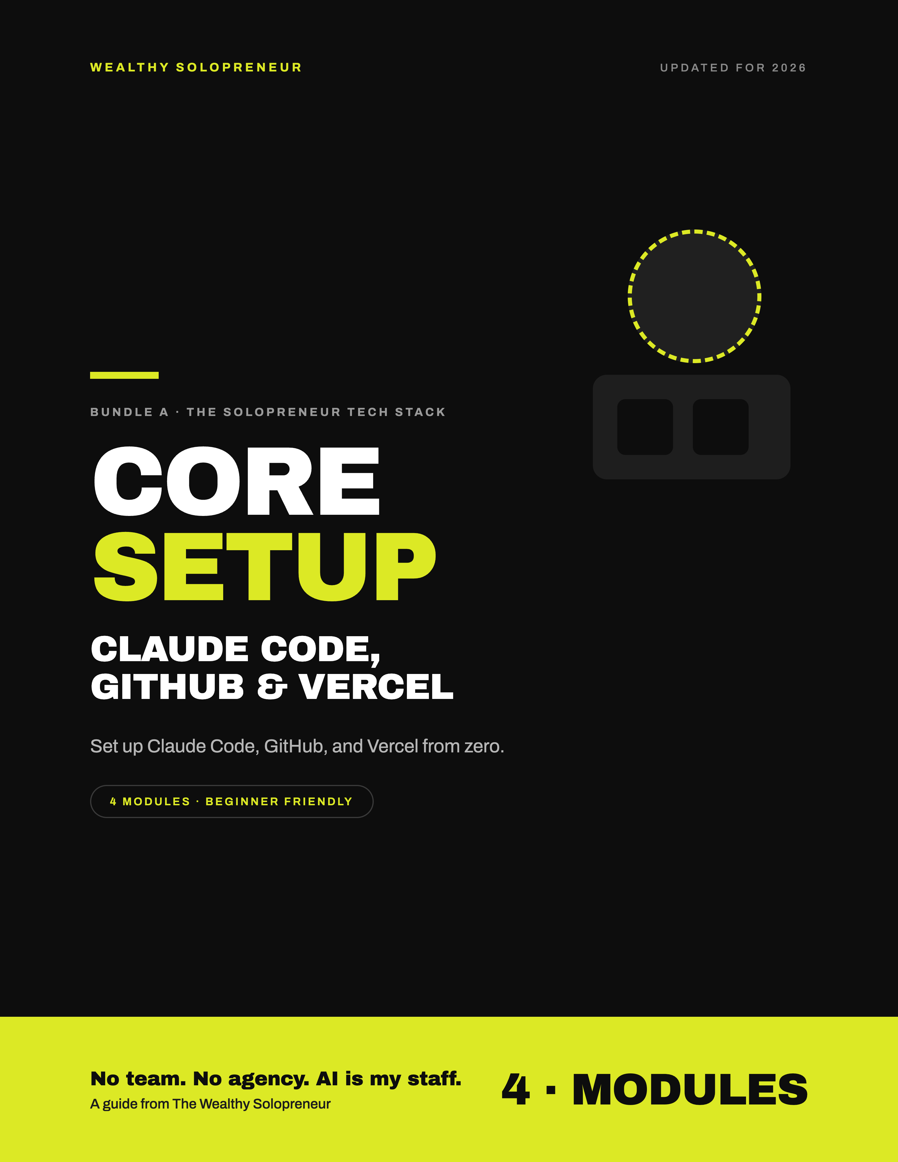 The Solopreneur Tech Stack, Core Setup guide cover